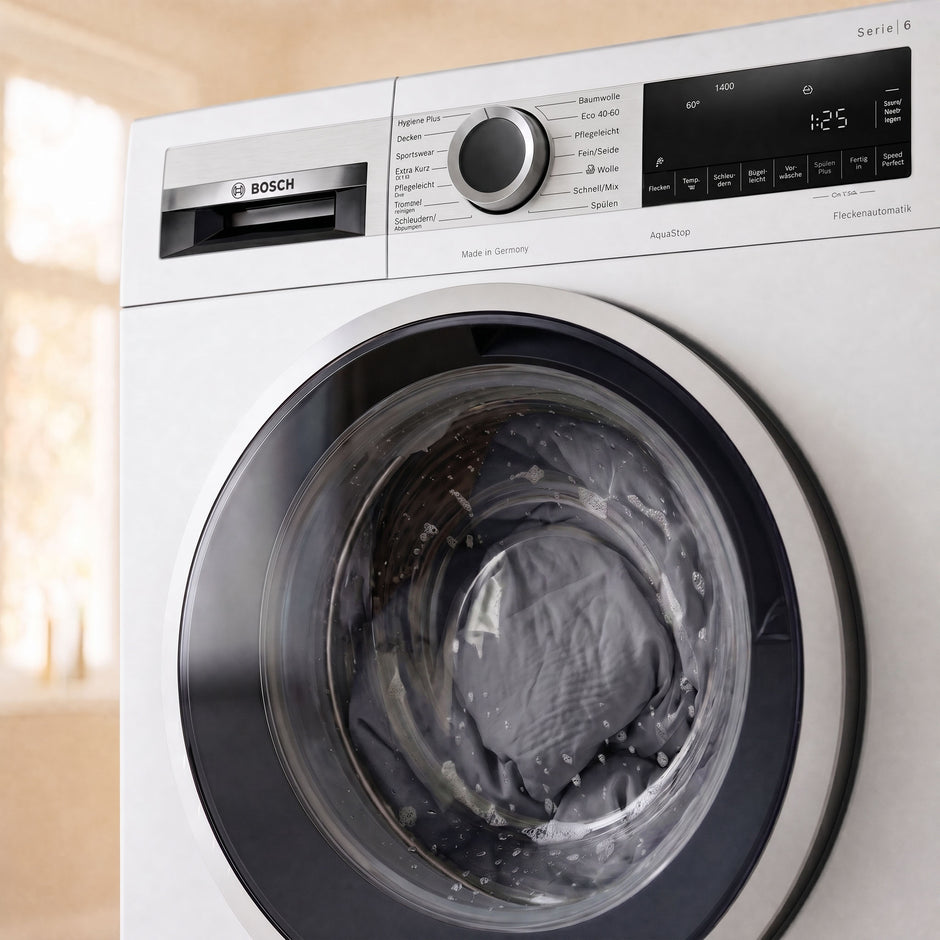 Plumelle waschbare Bettdecke in der Waschmaschine bei 60°C, nahtlose 100% Baumwolle für hygienische Pflege.